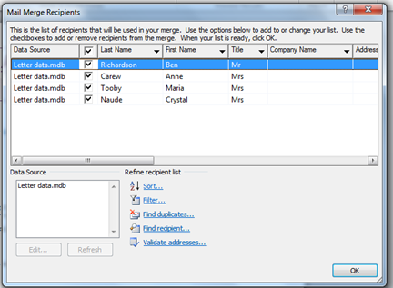 How do I use Mail Merge in Word 2007 or 2010
