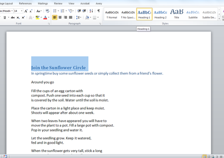 What are Styles and how do you use them in Word 2007 and 2010?
