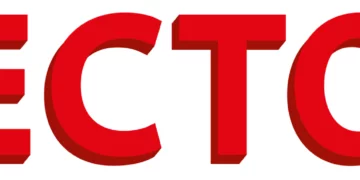 Shows both layers of text with the top made red - final image