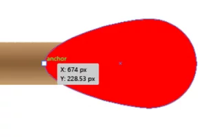 Shows the point pulled out of the centre of the matchstick