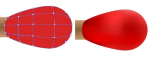 Matchstick with gradient mesh applied