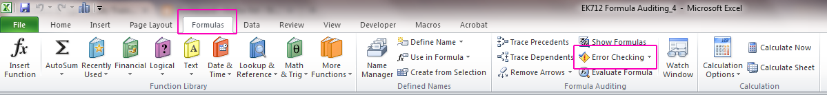 Excel Toolbar