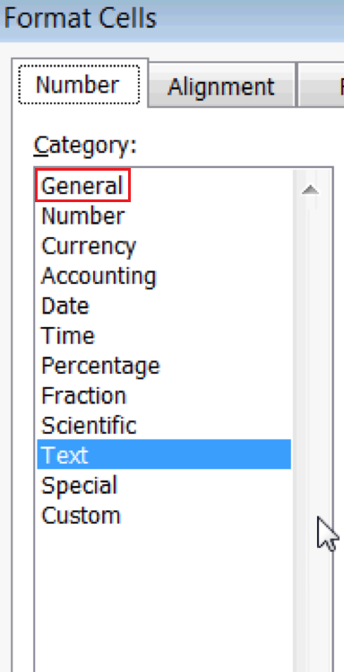 Excel For SEO - Appendix 1 - 22 - Change Cell Formatting To General 2