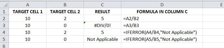 Excel For SEO - Appendix 1 - 7 IFERROR snip