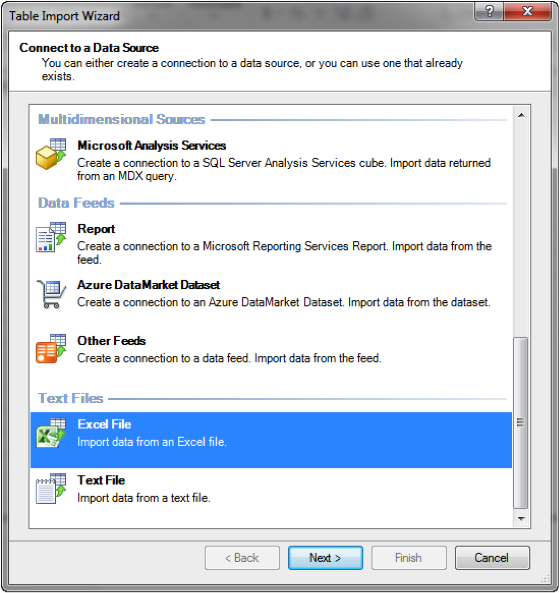 Ch 2 - 11 - Excel PowerPivot Table Import Wizard