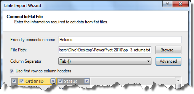 Ch 2 - 17 - Excel PowerPivot Table Import Wizard 4