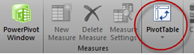 Ch 6 - 3 - Excel PowerPivot PivotTable Button