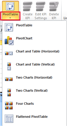 Ch 7 - 1 - Excel PowerPivot PivotCharts Selection Button