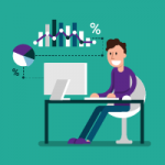 Man processing data in Excel Power BI