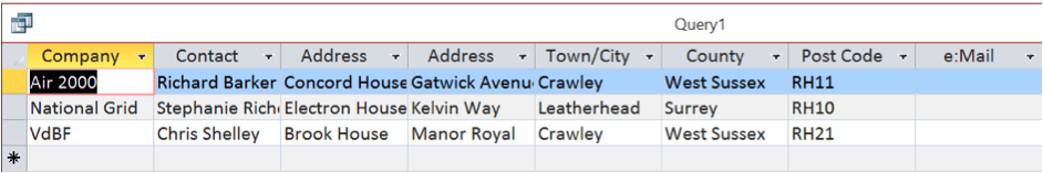 SQL Union Queries - 2 - Query Criteria Dialogue Box