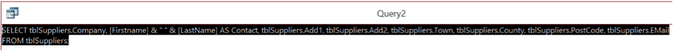 SQL Union Queries - 6 - Dialogue At Bottom Of Window