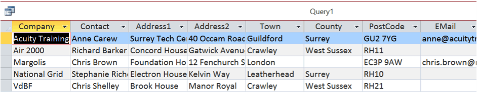 SQL Union Queries - 8 - Output Of Query In MS Access