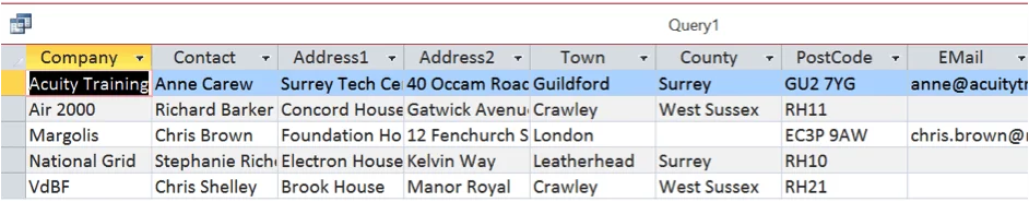 SQL Union Queries - 8 - Output Of Query In MS Access