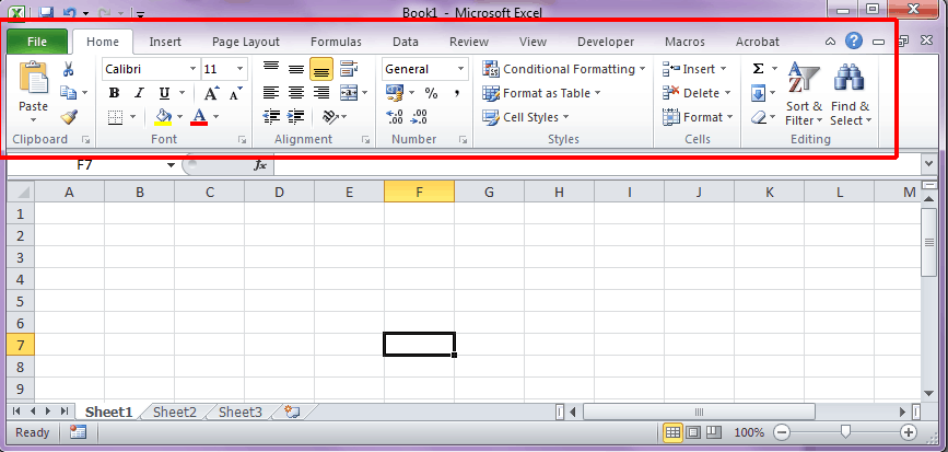Learn How To Navigate The Excel 10 Interface Acuity Training