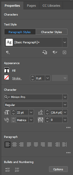 Where to find the Bullets and Numbering option