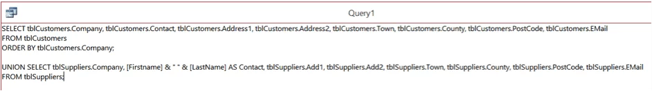 SQL Union Queries - 7 - SQL For Query
