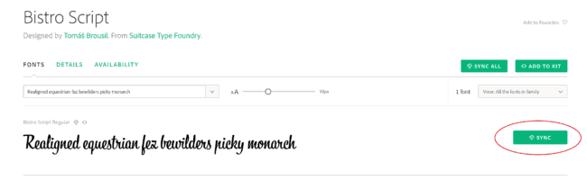 Examples of fonts in Adobe Photoshop