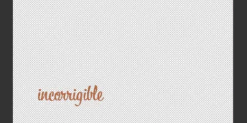 Example of bistro script font on Photoshop window