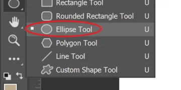 Selecting Ellipse In Photoshop To Create Holes In Letters