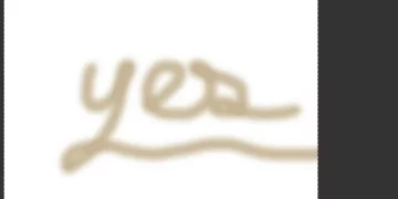 A drawing Of The Word Yes