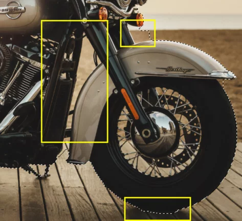Screenshot showing areas that rectangular selection tool hasn't worked so well.