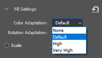 Selecting The Type of Colour Adaptation in Photoshop