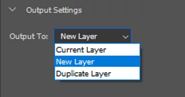 Selecting Output Settings in Photoshop