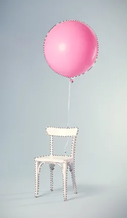 Screenshot using object selection tool on chair and balloon