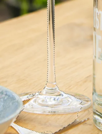 Close up showing exact area selected