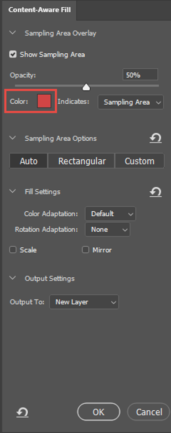 Working Through Options In the Content-Aware Fill Menu
