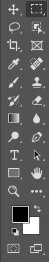 Photoshops tool bar in double line format