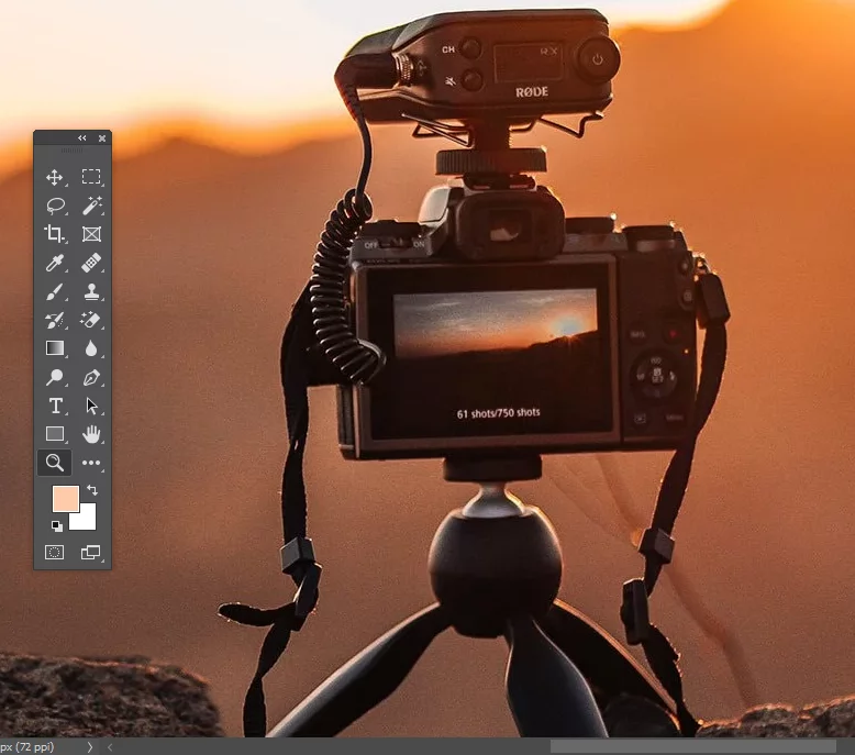 Example of the zoom tools effect