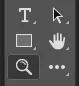 Zoom tool in the toolbar