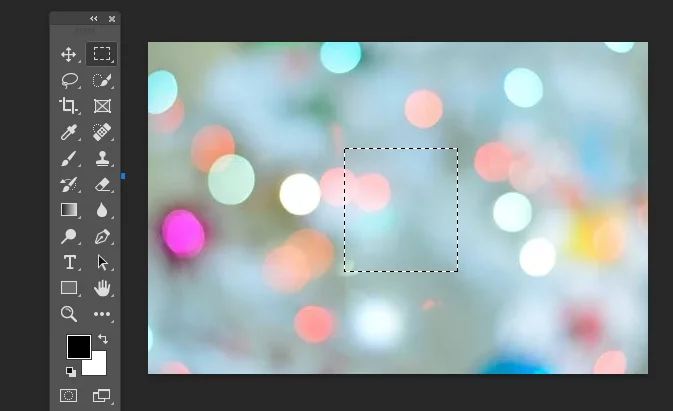 Rectangular selection from the image on canvas