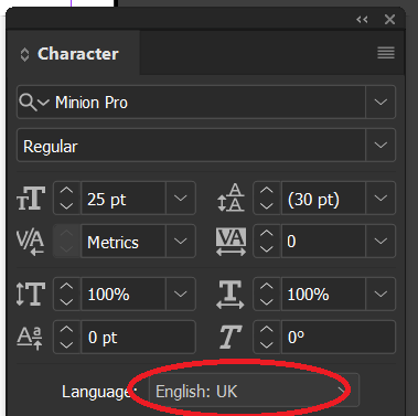 indesign check spelling change language indesign check spelling change language