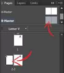Dragging A Master Page Icon Onto A Page