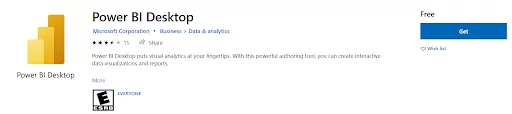 Step 2 - Obtaining Power BI Desktop from the Microsoft Store