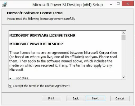 Step 4b Agreeing To The Microsoft Software Licence Terms