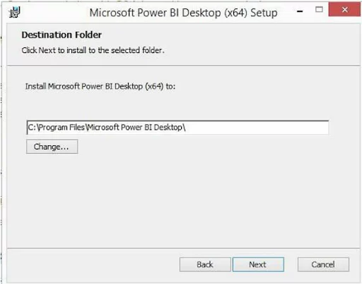Step 5 Selecting A Folder To Install Power BI Into