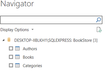 Shows the navigator menu