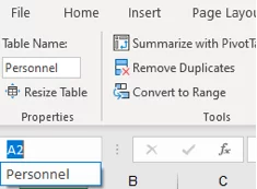 Name box to automatically extend the data of a data table