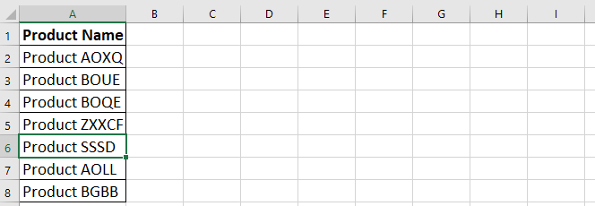 Screenshot showing that Product WKKD has been deleted in the source range