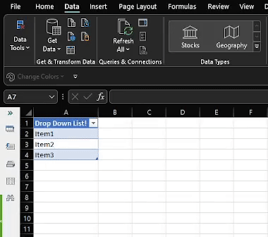 How to make your table into a drop down list!