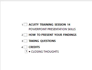 printing slide presentation in powerpoint Shows the outline option preview