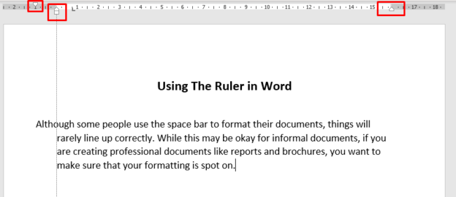 Microsoft Word: Using The Ruler And Showing Paragraph Marks In Word
