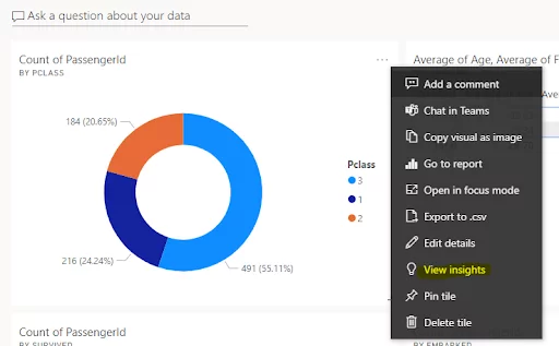 Accessing the Insights view for Power BI Premium users