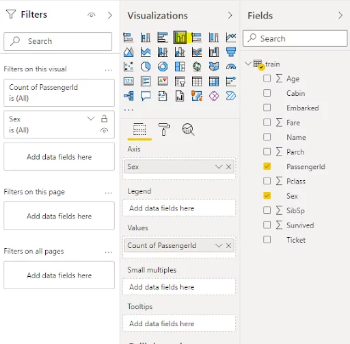 Adding A clustered chart to our Power BI Report