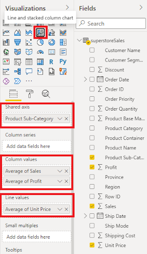 Adding the second Y axis to a multi-axis line and stacked column chart.
