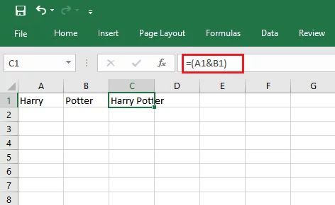 The Ampersand '&' Function used