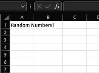 How to make random numbers In Excel